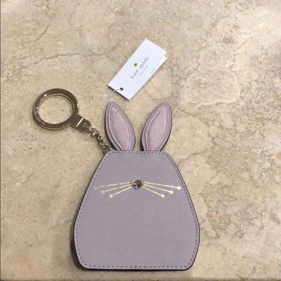 kate spade Accessories - NWT Kate Spade Leather Bunny Key Fob